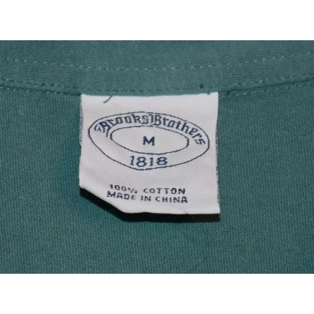 Brooks Brothers Men's M Performance Polo Shirt Short Sleeve Blue-Green Preppy
